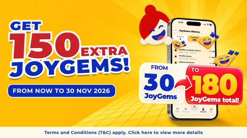 Get 150 extra JoyGems