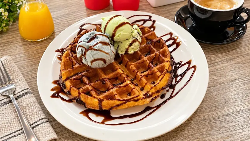 Buy 1 Get 1 Free Waffles & Ice Cream